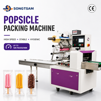 Máquina Empacadora de Flujo Horizontal Totalmente Automática para Envolver Helados y Paletas
