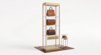 Vitrine de présentation en verre pour sacs à main, pour boutique de luxe