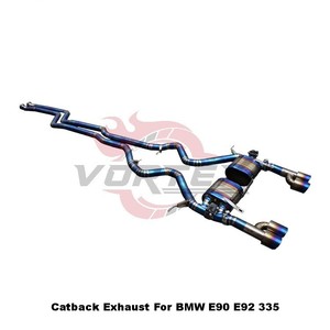 Échappement arrière Vortex Titanium Valvetronic pour BMW E90 E92 335i 335 N54 N55 Performance Racing Muffler Blue Burnt Kit - Product Image 3