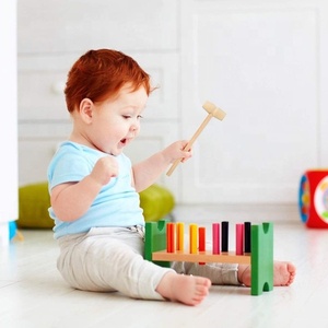 لم تنته الاطفال مطرقة خشبية الحرف حالات اللعب للخشب صياغة أدوات مطبخ كرافت إزميل - Product Image 3
