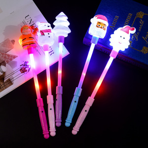 ของเล่นไฟ LED รูปตัวการ์ตูนคริสต์มาสแบบแท่งสปริงเรืองแสง ของขวัญปาร์ตี้รูปซานต้าและตุ๊กตาหิมะ - Product Image 2