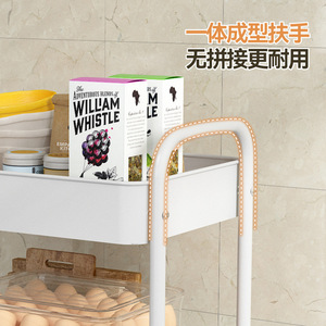 Multi Layer Kitchen Storage Cart 4 Tier Portable Rolling Shelf With <b>Wheels</b> For <b>Small</b> Space Organization - Product Image 5