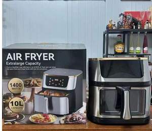 LOVFE Friggitrice ad Aria Elettrica Multifunzione Uso Domestico di Grande Successo, Grande Capacità da 10L per Patatine Fritte - Product Image 6