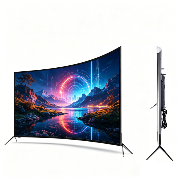 Verified Suppliers 65 Inch 4K Ultra HD Custom OEM Television Curved Big Screen Wifi LED Smart TV for Hotel Use