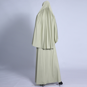 2022新迪拜谦虚时尚女性卡夫坦土耳其穆斯林头巾阿巴亚伊斯兰服装两件透气阿巴亚 - Product Image 3