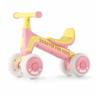 Coche de Empuje Clásico de 4 Ruedas para Niños, Juguete Deslizante para Bebés con Ruedas Silenciosas, Andador Seguro y Estable para Niños y Niñas de 1 a 3 Años