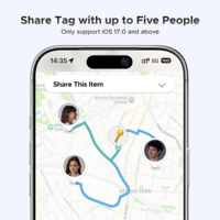 Traceur de carte intelligent double système en fibre de carbone ultra-mince certifié MFi pour localisateur d'objets Apple Find My