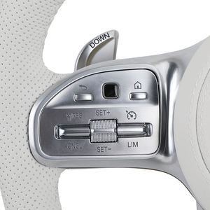 Volant en cuir pleine fleur blanc pour C-class W205 CLS W218 GLA45 CL W216 C216 CL500 CL550 <span class=keywords><strong>CL55</strong></span> CL63 C43 C63 <span class=keywords><strong>AMG</strong></span> - Product Image 3