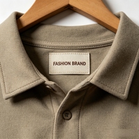 Étiquettes de vêtements personnalisées de haute qualité, découpées au laser, carrées, autocollantes, écologiques, en polyester tissé, étiquettes de col personnalisées, couleur personnalisée
