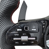 Volant sport en cuir personnalisé avec fibres de carbone, palettes de changement de vitesse magnétiques LED pour Mercedes-Benz Classe E, Classe C, W205, W204, W212