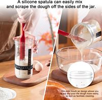 Pot de levain de 24 oz (environ 680,4 g), kit de fermentation en verre, kit de levain