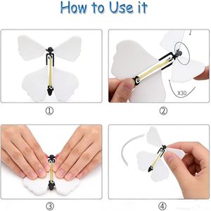 Boîte surprise papillon volant à remonter - Jouet magique propulsé par élastique, cadeau idéal pour les fêtes d'anniversaire et les fêtes sur le thème des fées - Product Image 4
