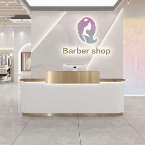 Modern Solid Wood Extendable Adjustable Height <b>Reception</b> Desk for Beauty Salon Hotel Gym & Hospital Use - Product Image 1