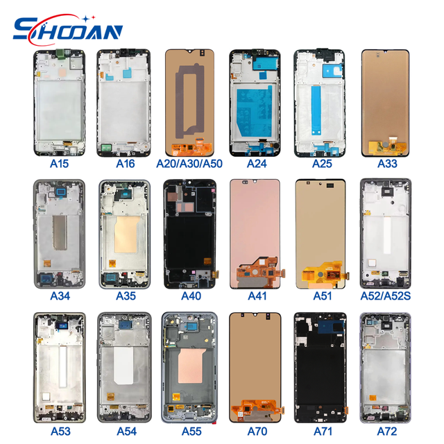 Wholesale Mobile Phone Lcds for Samsung Galaxy A20 A30 A40 A50 A60 A70 A80 Touch Screen for A22 A31 A32 A41 A42 A51 A52 A71 OLED