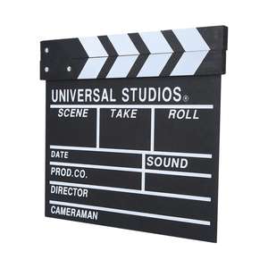 Clapboard de <span class=keywords><strong>film</strong></span> HOSHI, clapboard de cinéma hollywoodien en bois, accessoire de réalisateur avec noir et blanc - Product Image 3