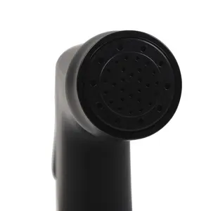 HaoEhhl OEM/ODM Jet tatlı su duş tutucu seti ABS plastik el Shattaf bide seti tuvalet siyah bide sprey