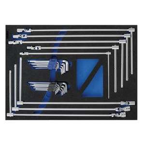 เครื่องมือ, ชุดเครื่องมือ, ชุดประแจทีเฟอร์วีพร้อมหัวหกเหลี่ยมในกล่องพลาสติกแบบอ่อน - Product Image 1