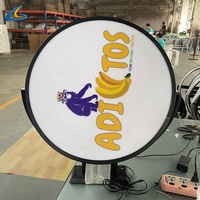 Boîte à lumière en acrylique personnalisée, signalisation lumineuse extérieure, panneau LED rond, boîte à lumière étanche pour enseigne commerciale