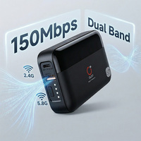 Routeur WiFi mobile OLAX M100, point d'accès 4G avec carte SIM, batterie externe 10000 mAh, 2-en-1, 300 Mbps, WiFi portable double bande 5.8G, Type-C MiFis