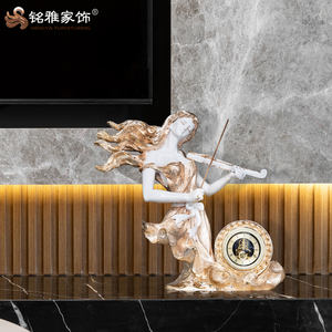 Vente chaude Décoration De Mariage Sexy Femme Jouant Du <span class=keywords><strong>Violon</strong></span> Résine Statues Décor À La Maison - Product Image 5