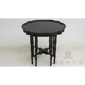 Hiện Đại Tối Giản Tất Cả Các Màu Đen Thanh Lịch Vòng Bên Bàn Bàn Cà Phê Bằng Gỗ Cho Phòng Khách Sạn Căn Hộ - Product Image 4