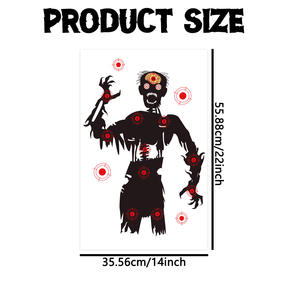 เป้ากระดาษรูปซอมบี้ขนาด 14x22 นิ้ว สำหรับฝึกซ้อมยิงปืนทั้งในร่มและกลางแจ้ง - Product Image 2