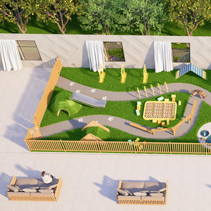 Parco Giochi per Cani e Gatti da Esterno con Tunnel, Piattaforme, Ostacoli e Attrezzature per Attività nel Cortile - Product Image 4