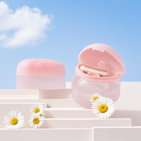Emballage de pot de maquillage à double couche en forme de coeur pour fard à joues et lèvres pot de fard à joues personnalisé conteneur de parfum solide vide