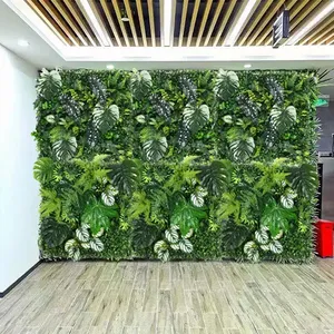 Q316 Kunstmatige Plant Muur Groene Plant Achtergrond Muur Interieur Decoratie Bloem Gazon Kunstgras Groene Muur