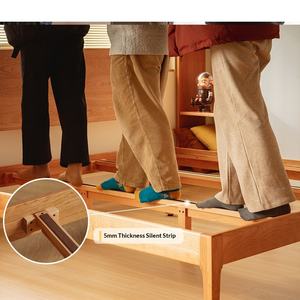 Petit lit Chihiro en bois massif nordique, demi-<span class=keywords><strong>meuble</strong></span>, 1,5/1,8 m, lit double, matériau écologique, Chine - Product Image 3