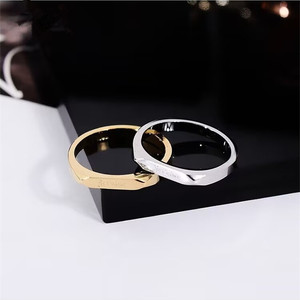 Anillo Dainty de Acero Inoxidable con Baño de Oro de 18k a Buen Precio, Anillo de <span class=keywords><strong>Amor</strong></span> Francés, Te Amo, Je T'aime, para Enamorados - Product Image 3
