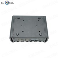 Mini PC EGLOBAL In-tel de 12.ª Generación N100 N150, DDR4, 4 USB, 2 LAN, Sistema Operativo Win10/11, Mini Computadora Sin Ventilador, 2*RS232 COM, Tres Pantallas, Oficina