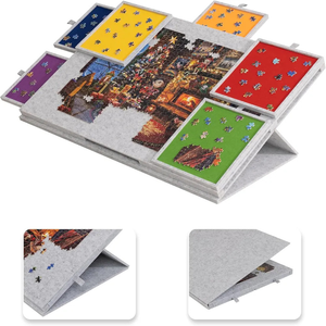 <span class=keywords><strong>Table</strong></span> de <span class=keywords><strong>puzzle</strong></span> pliable et inclinable, bureau, décoration intérieure, organisateur de rangement éducatif - Product Image 1