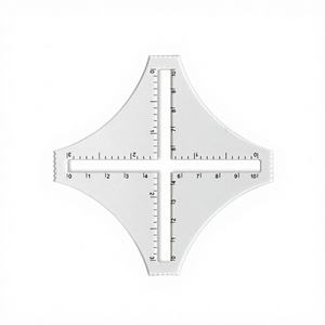 BEN YEDD Compteur de mailles en plastique transparent, calculateur de points, règle, accessoire de couture - Product Image 3
