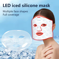 Masque facial LED à lumière rouge de qualité supérieure, portable, pour les soins quotidiens de la peau, avec source d'alimentation rechargeable