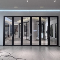 Persianas de Aluminio con Rejillas Dobles Plegables, Ventanas Corredizas Plegables para Balcón con Vidrio Templado, Protección Antirrobo para Cocina y Exteriores