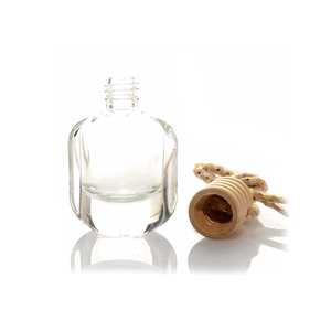 Mini contenedor de difusor de aceite esencial de marca con tapa de madera, 5ML, 8ML, 10ml, ambientador de Perfume de vidrio, botella de coche con cuerdas colgantes - Product Image 5