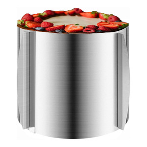 Stainless Steel Mousse Ring <b>Mold</b> 16-30cm Adjustable Round <b>Cake</b> <b>Mold</b> Baking Tool - Product Image 5