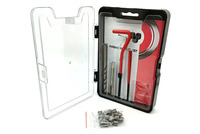 Kit de réparation de filetages professionnel manuel à étui rigide M5-M12 en acier HSS, garantie OEM 1 an, pour réparation automobile et bricolage