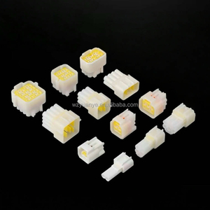 1 bộ 2-<span class=keywords><strong>pin</strong></span> xe điện áp cao cuộn dây đánh lửa phích cắm dây màu trắng khai thác kín ổ cắm DJ7022Y-2.3-11/21 Brass địa chỉ liên lạc Nylon - Product Image 4