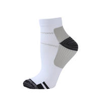 Chaussettes de compression tricotées pour soulager la douleur de la fasciite plantaire, antidérapantes, avec soutien de la voûte plantaire, soin de la cheville, chaussettes de course unisexes