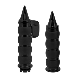 Piezas de Motocicleta, Puños de Goma Puntiagudos para Motocicleta, Manillares Universales, Aptos para Modificaciones de Manillares Harley Honda de 25 mm - Product Image 3