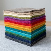 Rouleau de tissu non tissé aiguilleté respirant et extensible, couleurs assorties, doux, 100 % polyester, poids moyen, pour doublure de rideaux