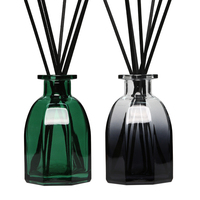 Vente en gros bouteille en verre diffuseur de luxe parfum d'intérieur diffuseur roseau bouteille en verre transparente vide bouteilles d'arôme avec bouchon
