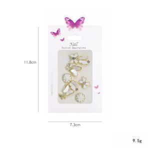 Nouvelles décorations pour ongles DIY, accessoires de décoration pour ongles en métal 3D, autocollants pour ongles en forme de papillon, matériel DIY, décorations pour ongles en forme de coquillages - Product Image 5