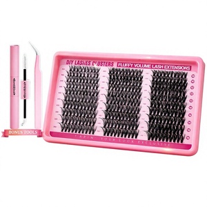 Set <span class=keywords><strong>de</strong></span> <span class=keywords><strong>Pestañas</strong></span> Postizas <span class=keywords><strong>de</strong></span> <span class=keywords><strong>Pelo</strong></span> Sintético Segmentado y Agrupado, 640 Unidades, Estilo Latinoamericano, para un Aspecto Natural - Product Image 1