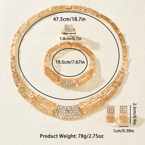 En çok satan dört parçalı moda takı Set ışık lüks dış ticaret tarzı kolye ve bilezik içerir - Product Image 2