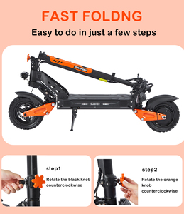 EU/US Warehouse All Terrain Fat Tire High Speed E Scooter Foldable Design 150KG Load Dual Disc Brakes Side <b>Lights</b> J11PLUS Foldab - Product Image 5