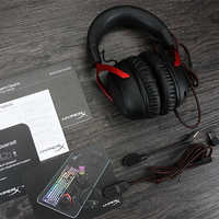 Headset Gaming HyperX Cloud III Hitam Merah Berkabel, Headphone Metal Over Ear DTS Bass untuk PC, Promo Panas