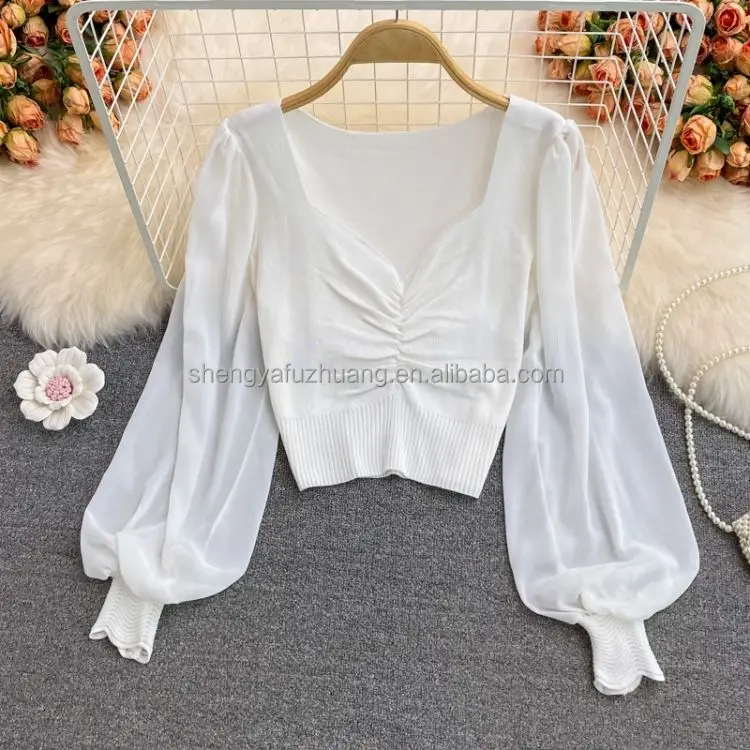 Hollow out shirt elegant office women's shirt factory wholesale